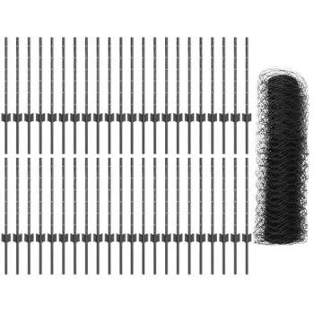 Hexagon Steel Fence Roll 0.5x100 m - Grey