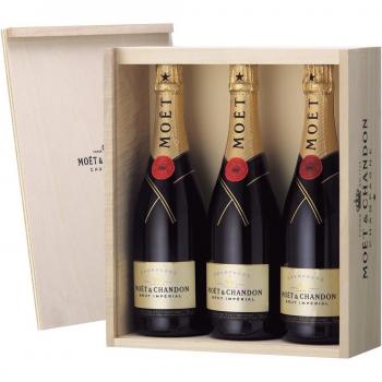 Caja de Madera 3 Botellas Moet & Chandon Brut Imperial