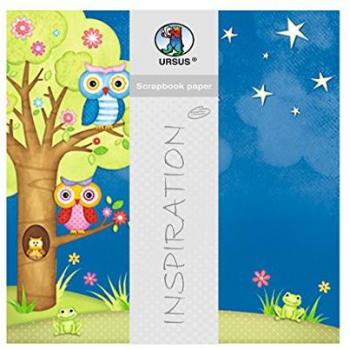 Ursus Scrapbook Papier Premium Glitter 30,5x30,5cm VE=5 Blatt Motiv 122