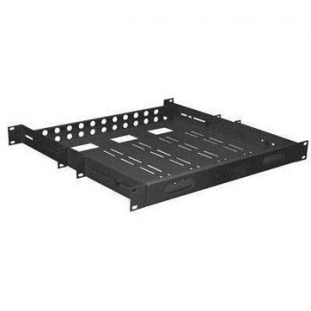 Ripiano fisso nero 600 mm per rack 19