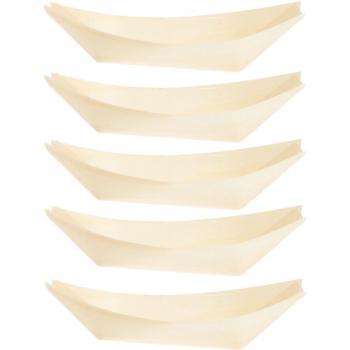 50pcs Disposable Wooden Snack Containers