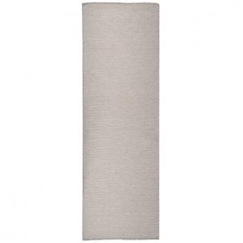 Outdoor Flatweave Rug by vidaXL, 80x250 cm, Taupe