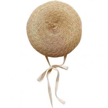 Kawaii Kids Summer Beret Hat in Natural Straw (2-6 Years)