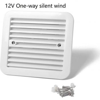 Trailer Exhaust Fan Plastic Cooling 12V/24V White Side Air Vent
