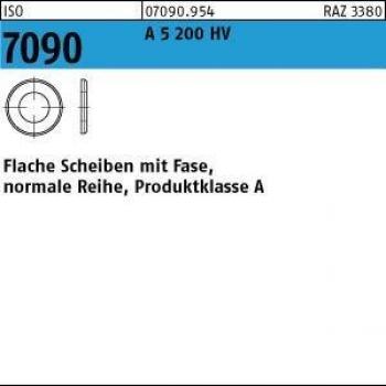 Unterlegscheiben 21 mm flach – Normale Reihe PKL A, ISO 7090, Edelstahl A5/1.4571, 200 HV