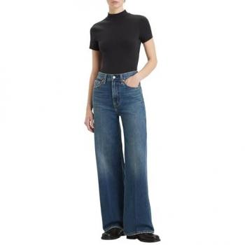 Levi's Jeans Ribcage Gambe Ampie Indaco Sbiadito 25