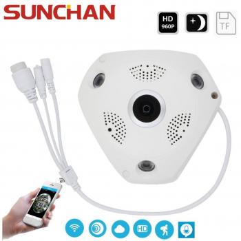 Telecamera Wifi Panoramica IP Grandangolo 360° Fisheye Vrcam 4 in 1