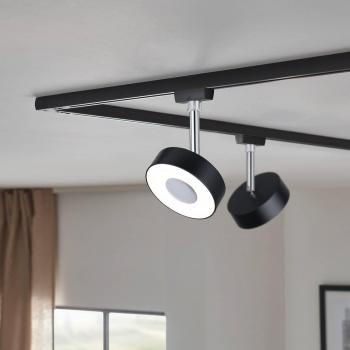 LED URail Schienenspot Circle in Schwarz-matt 5W 180lm 4000K 3-Step-Dim