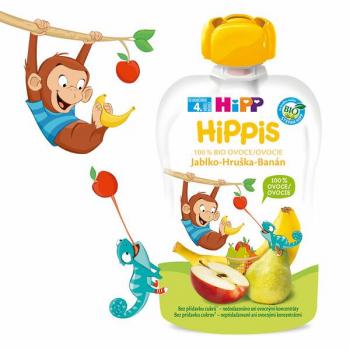 HiPP BIO 100% ovoce Jablko-Hruška - Banán od uk. 4. měsíce, 100 g