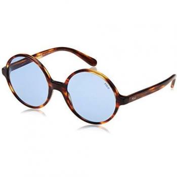Polo Ralph Lauren Women's Brown Sunglasses with Blue Accents