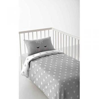 FUNDA NÓRDICA REVERSIBLE CUNA/MAXICUNA INFANTIL BEBE 100% ALGODÓN CORAZONES A COOL KIDS FABRICADO EN ESPAÑA