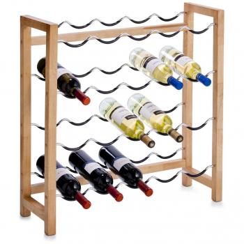 Weinlagerregal Zeller 20 Flaschen – Gummi/Metall, 70x23x71 cm