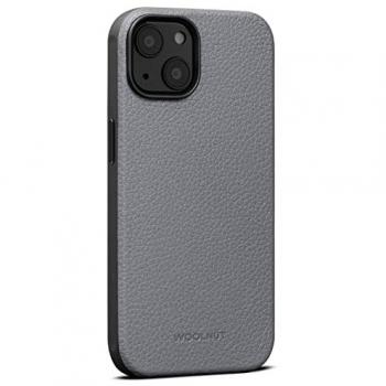 Woolnut Ledercase für iPhone 14, grau (iPhone 14), Smartphone Hülle, Grau