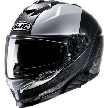 HJC i71 Nior Casco - Negro Gris Rojo (L)