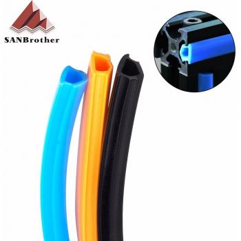 Panel de Soporte CNC CR‑10 – Tapa de Perfil 6mm (Azul)