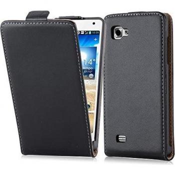 Estuche de Protección Estilo Flip para LG Optimus 4X HD en Negro