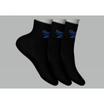 Reebok Foundation Ankle Socks Black 4.5-6 UK