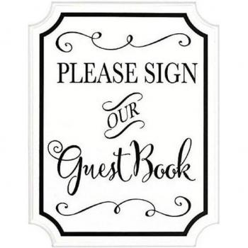 Please Sign MDF Wedding Guest Book