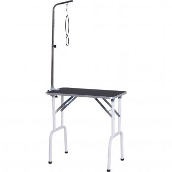PawHut Folding Pet Grooming Table for Medium Size Dogs with Adjustable Grooming Arm Max Load 40 KG