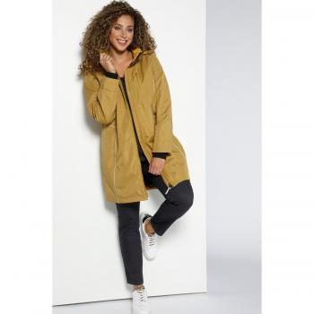Giacca Softshell Funzionale Plus Size Foderata con Cappuccio Staccabile, Donna, Marrone, Taglia 20/22, Poliestere
