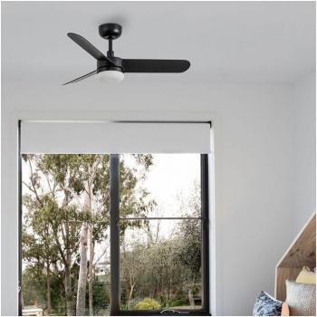 Ventilatore a Soffitto Nero Ø90cm con Luce Ventyly