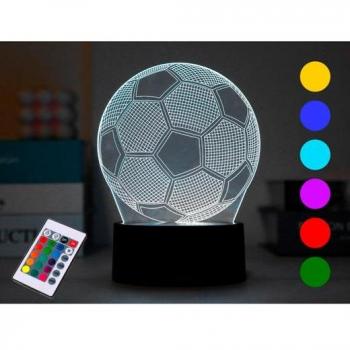 Lámpara 3D de fútbol LED con base táctil