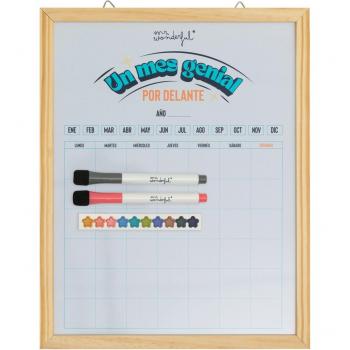 Calendario Mensual Interactivo en Blanco – Mr. Wonderful