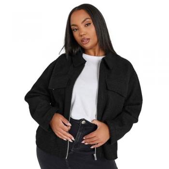 Veste courte en laine Yours Curve noire