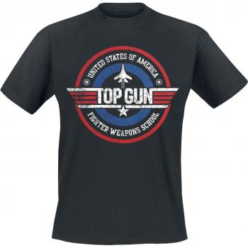 Top Gun T-shirt “Fighter Weapons School” – Noir, Taille XXL