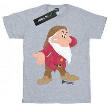 Disney Snow White & the Seven Dwarfs Classic Grumpy Cotton Tee for Girls 7‑8 Years (White)