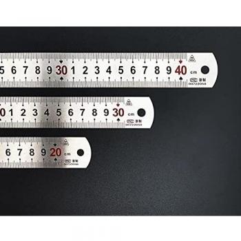 Lot de 3 Règles en Acier Inoxydable 20cm, 30cm, 40cm