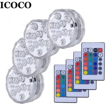 Lumière submersible LED RGB télécommandée pour piscine