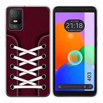 Tumundosmartphone Funda Silicona Transparente TCL 403 Diseño Zapatillas 17