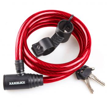Lucchetto a spirale per bicicletta con chiave 1,2x150 cm rosso