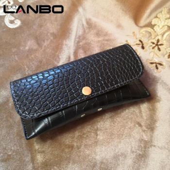 Lanbo PU Leather Snake Print Glasses Holder Box