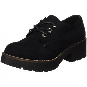 COOLWAY CHERBLU, Zapatos de Cordones Oxford para Mujer, Negro (Blk 000), 40 EU