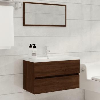 Ensemble de meubles de salle de bain 2 pcs Chêne marron 815740