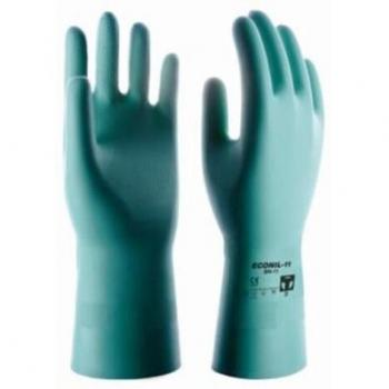 Guante Econil 11 de nitrilo satinado para productos químicos Cat2 T-9