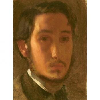 Grafika Edgar Degas : Autoportrait avec Col Blanc, 1857