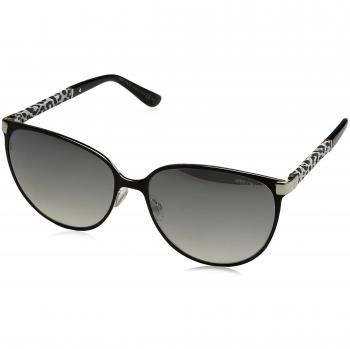 Jimmy Choo Damen Sonnenbrille Posie S IC J9B – Dunkelgrauer Mesh‑Glitzermodus