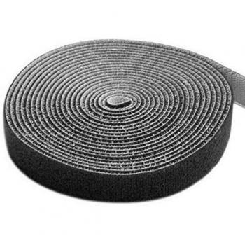 Rotolo di Feltro Adesivo Gestione cavi Lunghezza 10m Larghezza 20mm Nero