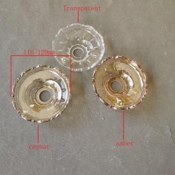 European Style Amber Crystal Chandelier Tray - 120x40mm Lighting Accessory