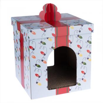 Rascador navideño TIAKI para gatos - 38,5 x 38,5 x 40 cm