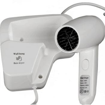 220V 1200W Wall-Mounted Hair Dryer with Negative Ion Technology