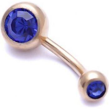 1PC Charm Gold Color Belly Button Ring Rhinestones