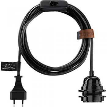 Hoopzi Luminaria Cable Eléctrico Negro