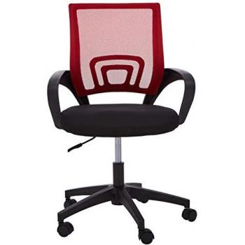 Interiors by PH Office Chair with Black Arms, Red