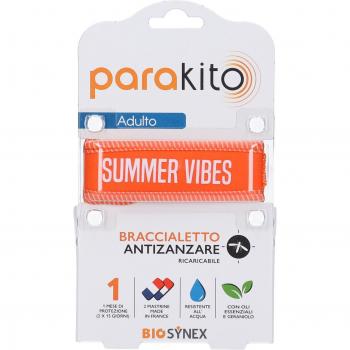 Parakito Bracciale Antizanzare Ricaricabile Good Vibes Arancione Adulto