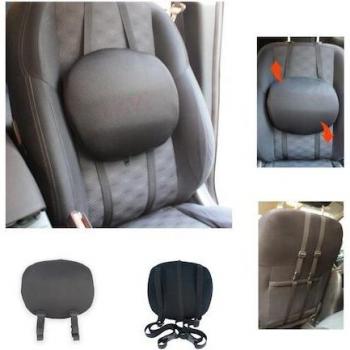 Almohadilla Lumbar Negra Anti‑Dolor y Postura en Vehículo