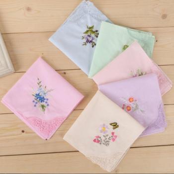 Bordado Elegante SHSEJA Pañuelo Encaje y Toalla